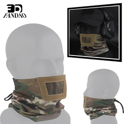 Media máscara Airsoft, máscaras tácticas de malla transpirable Multicam, equipo protector de diadema de caza, para tiro de Paintball y ciclismo