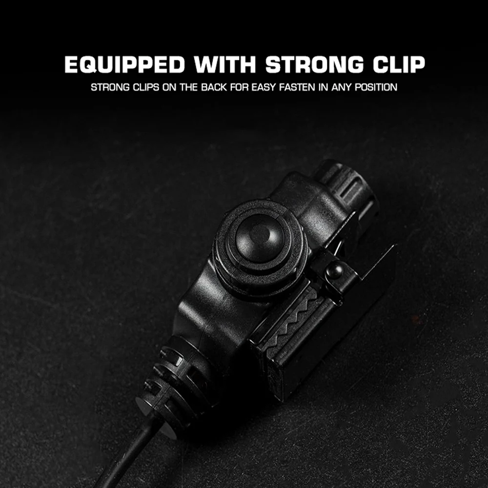 Adaptador de auriculares tácticos de caza Militar para Walkie Talkie Motorola Kenwood BAOFENG Radio, enchufe de Cable U94 PTT V2 modelo U174 - imagen 4