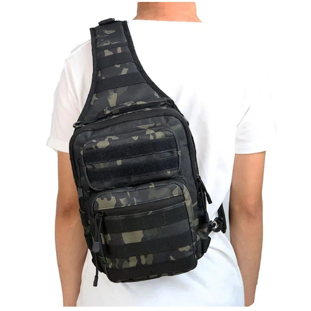Bolso de pecho táctico cruzado de un solo hombro, bolso de ciclismo al aire libre, mochila de camuflaje - imagen 3