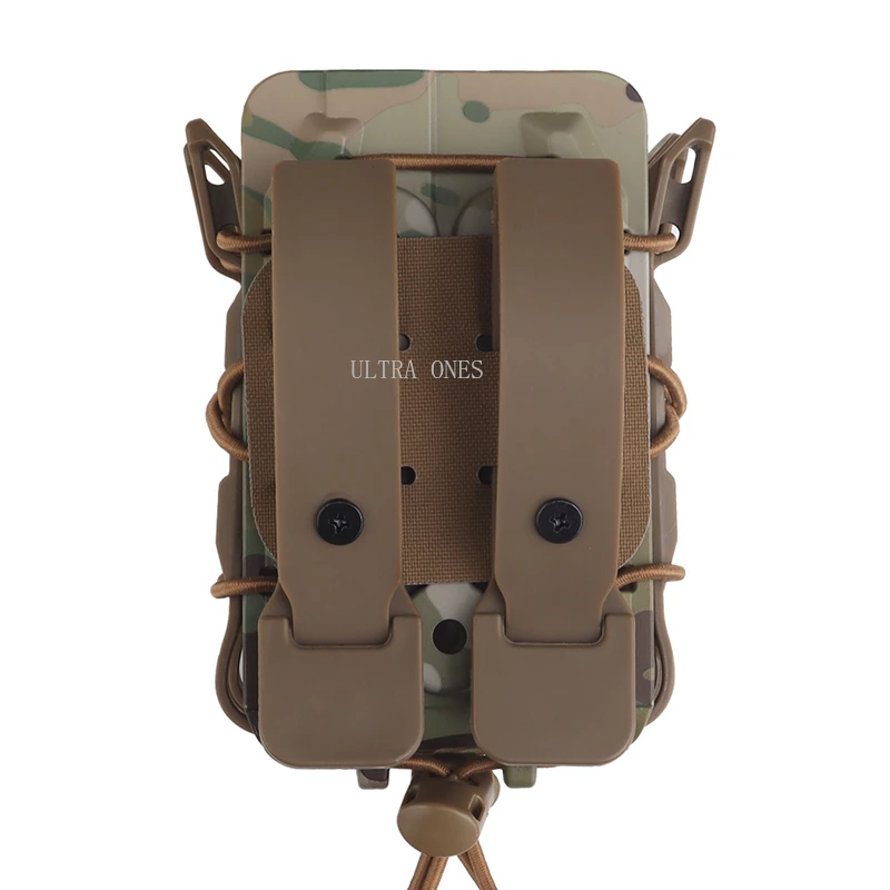 Bolsa táctica MOLLE para disparar y cazar, funda magnética de liberación rápida con Clip para cinturón Molle, Airsoft, 5,56 - imagen 3