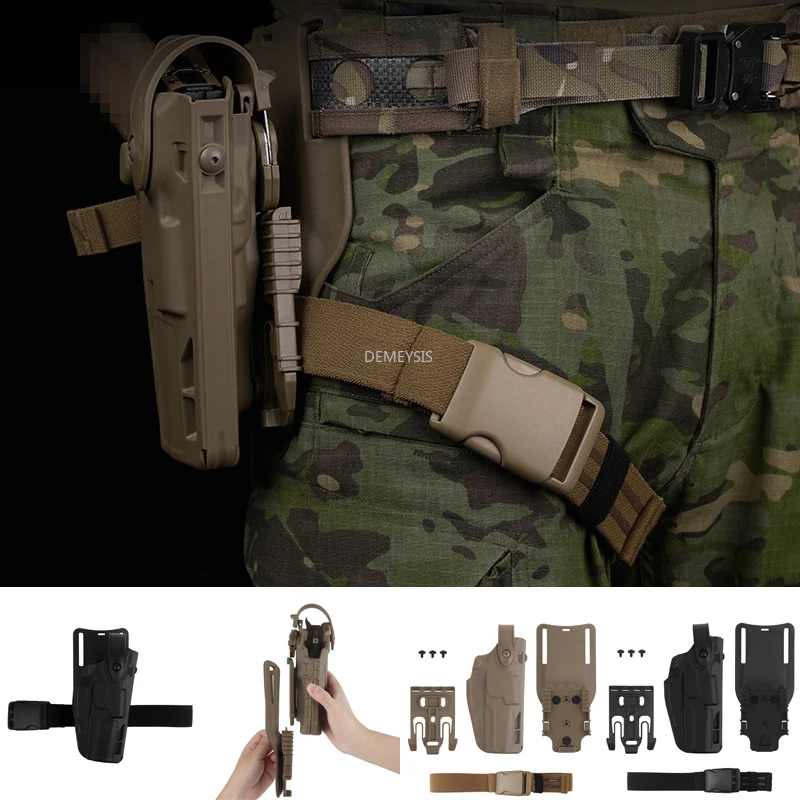 MK-17 P320 funda de pistola mano derecha pistola táctica funda de transporte liberación rápida caza CS tiro cintura P320 M17 fundas