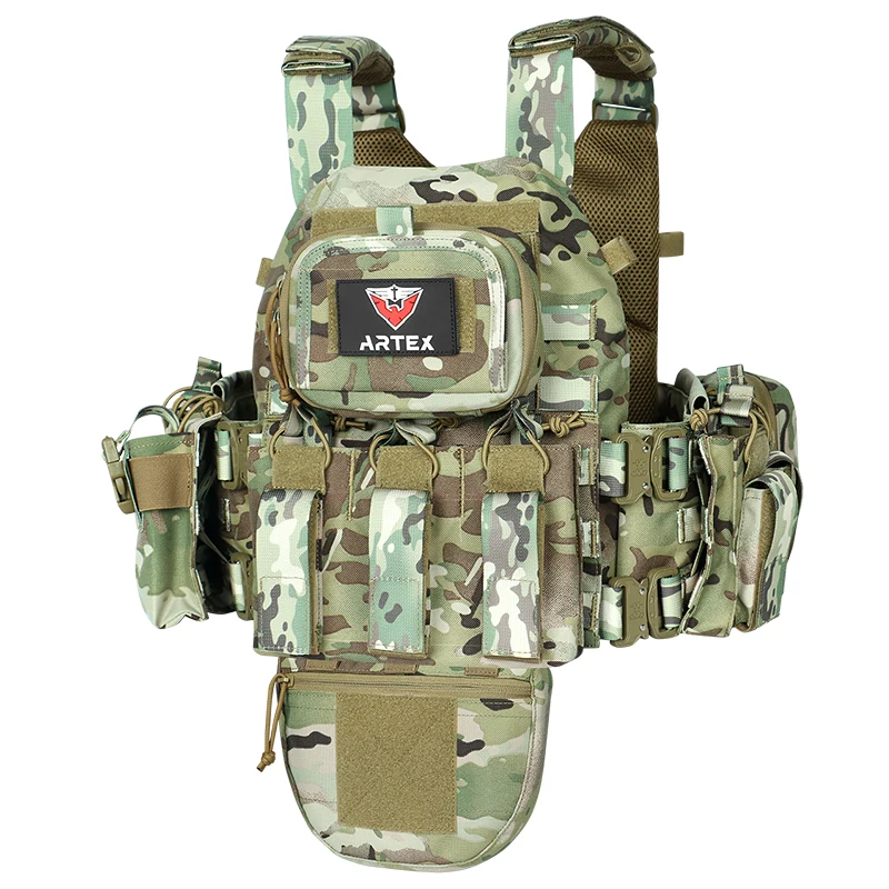 Artex Chaleco Tactico portador de placa camuflaje 1000D Oxford Chaleco de seguridad táctico de liberación rápida hombres - imagen 2
