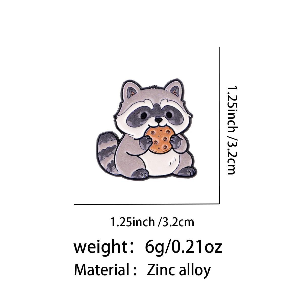 Pin esmaltado de mapache para mujer, Pin de solapa, broches de animales para decoración de ropa, alfileres de Metal, mochila, sombrero, insignia, accesorios - imagen 2