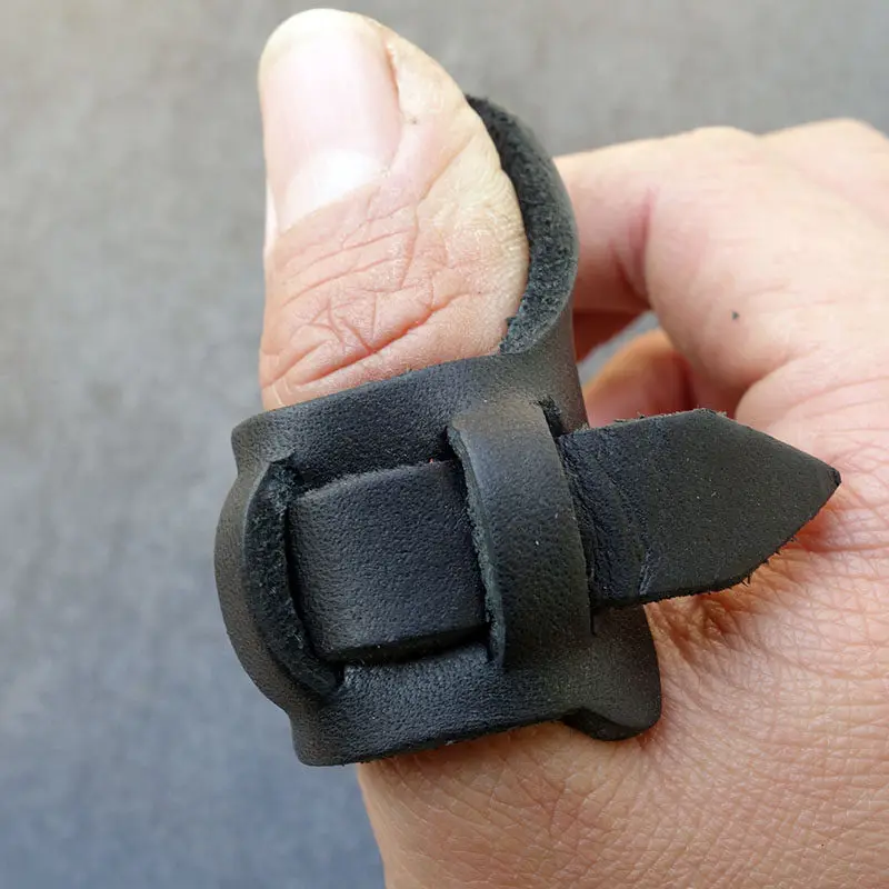 Guantes de cuero para tiro con arco – Antideslizantes y protección profesional - imagen 2