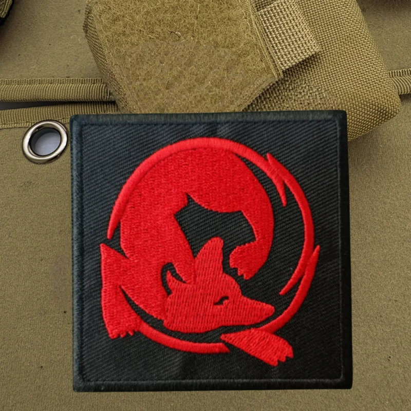 Parche bordado "Red Fox", chaleco táctico, sombreros con gancho y bucle, insignia de moral, pegatinas para mochila militar, parches para brazalete para ropa - imagen 4