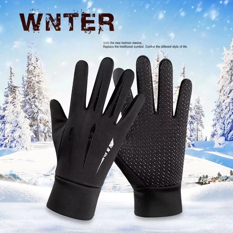DIZETION Guantes de invierno para mujer y hombre, guantes de esquí, forro térmico, pantalla táctil cálida, perfecto para esquiar - imagen 3
