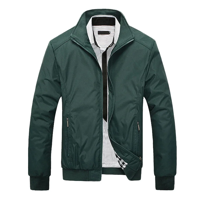 Chaquetas de otoño para hombre de talla grande 7XL para exteriores, abrigo con cuello levantado, chaqueta de combate táctica militar ligera a prueba de agua, abrigo de caza - imagen 5