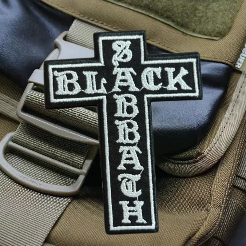 Parche bordado 3D con cruz de oración, chaleco táctico, insignia de moral con gancho y bucle, pegatinas decorativas para mochila, parches para brazalete para ropa - imagen 2