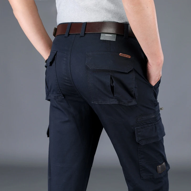 Pantalones Cargo de negocios para hombre, pantalón militar con múltiples bolsillos, prendas de vestir del ejército, joggers largos de alta calidad - imagen 2
