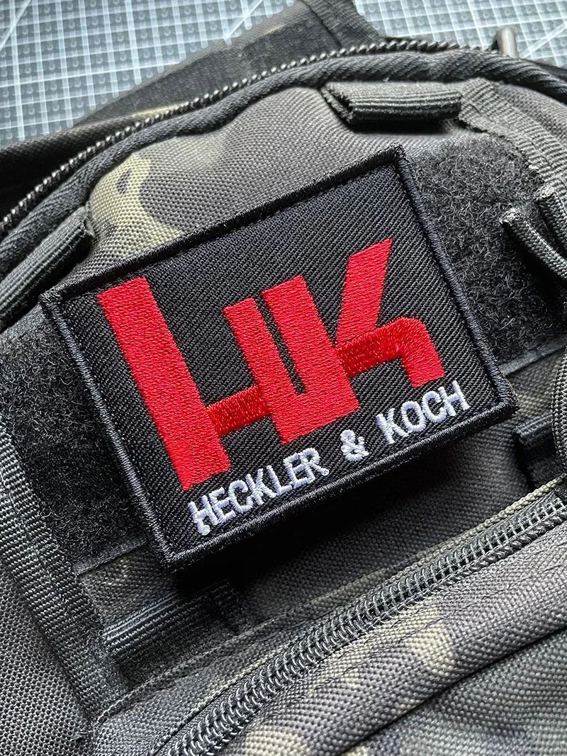 GLOCK-insignia de moral bordada, sujetador de gancho y bucle, brazalete táctico al aire libre, parches militares HK para mochila, aplique de pegatina - imagen 3
