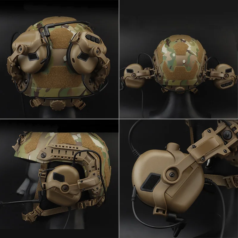 Soporte de auriculares táctico con riel de arco para casco táctico COMTAC II COMTAC III soporte funcional - imagen 5