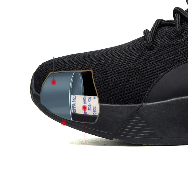 Zapatos de seguridad con punta de acero para hombre, botas para hombre, zapatillas informales transpirables para exteriores, botas de seguridad para el trabajo con perforación antigolpes - imagen 3