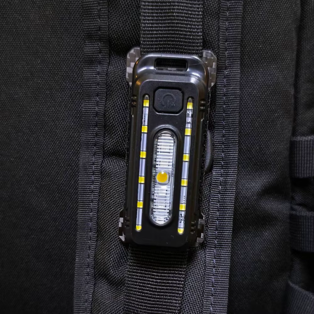 Mini linterna táctica EDC – Señalización casco y correa mochila