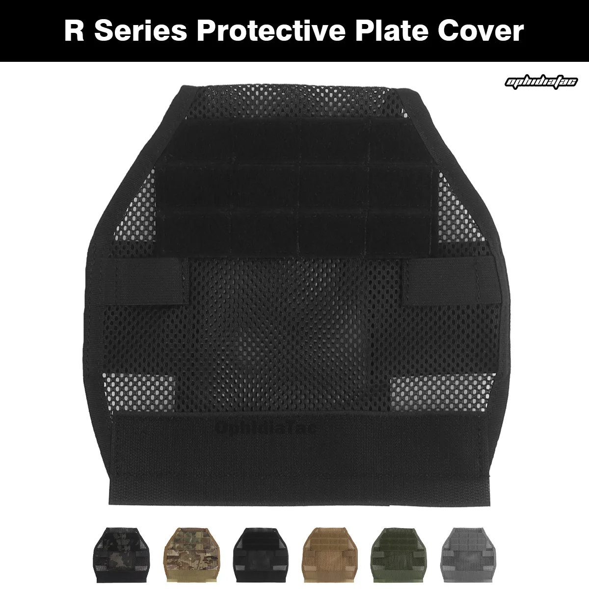 Cubierta de placa protectora de malla transpirable serie R, Compatible con MOLLE, se adapta a placas medianas 10x12 y SAPI, equipo de caza de entrenamiento táctico