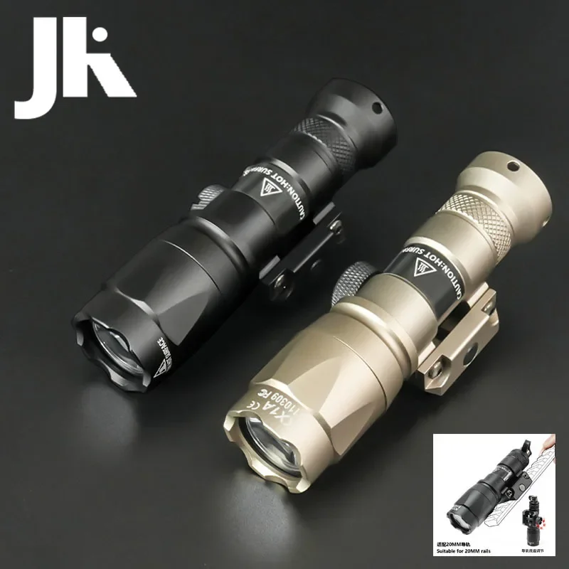 SF M300C M600C Airsoft linterna táctica M600 M300 arma de caza lámpara de explorador con interruptor de presión momentáneo compatible con riel de 20mm - imagen 5