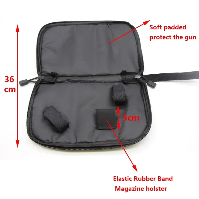 Estuche de transporte portátil de alta calidad para almacenar pistola Glock 19, bolsa de almacenamiento de equipo de pistola protectora, bolsa de caza - imagen 4