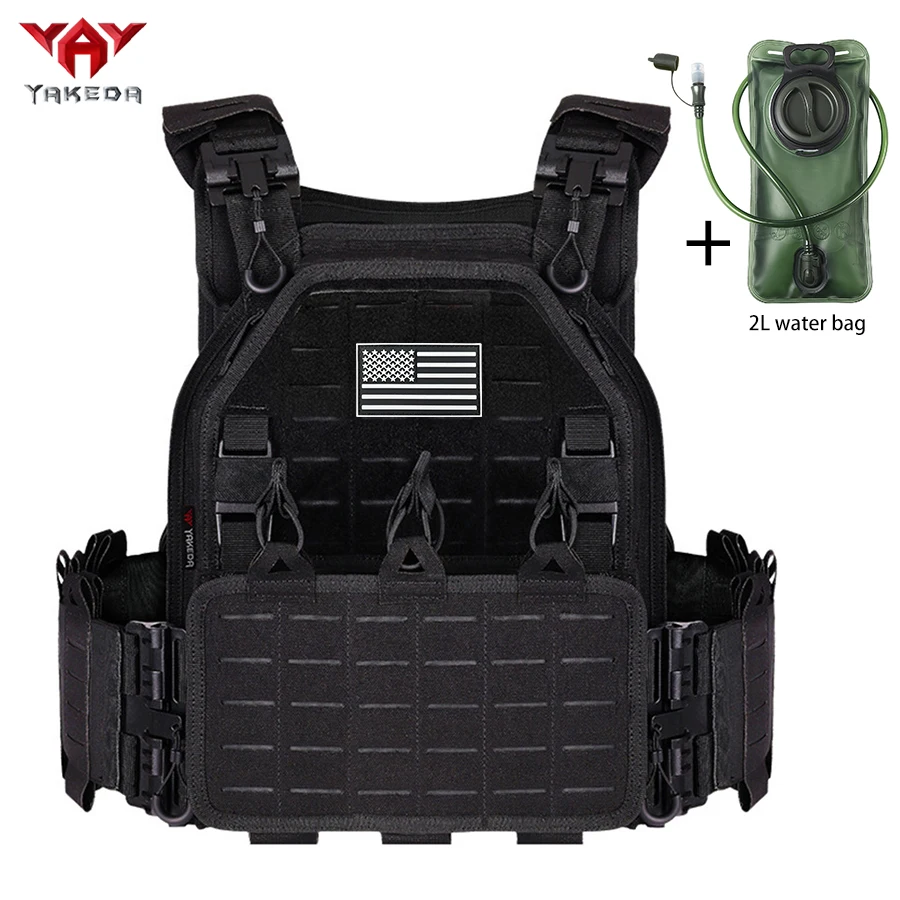 Chaleco táctico YAKEDA con panel frontal desmontable y adaptable