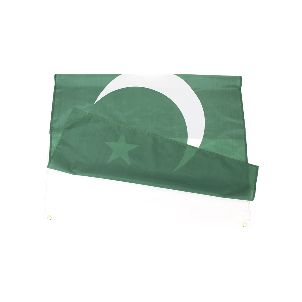 Bandera de Pakistán de 90x150cm, PAK PK, República Islámica paquistaní, banderas de Pakistán, decoración impresa de poliéster, tapiz de pancarta - imagen 3