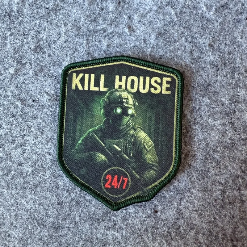 Parche militar táctico con estampado de calavera, insignia de moral de guerrero, parche de gancho y bucle para ropa - imagen 3