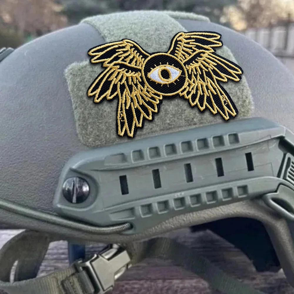 Parche táctico de Ángel cristiano "Seraph", parche bordado con gancho y bucle, insignia militar de Chevron, brazalete, pegatinas de decoración para mochila - imagen 3