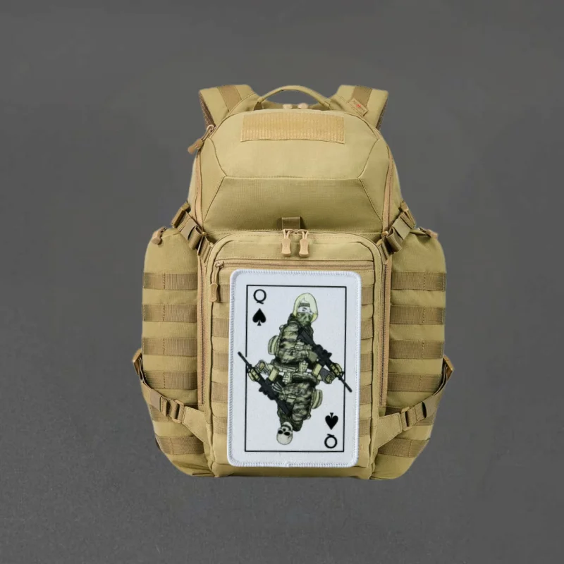 Parche con estampado de tarjeta Queen, chaleco táctico, gancho y bucle, sombrero, insignia de moral, mochila, pegatinas decorativas, parches para brazalete para ropa