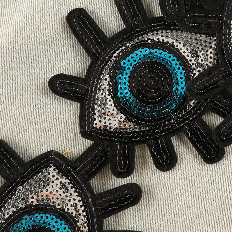Parches de lentejuelas en la ropa, insignias de ojo, accesorios de ropa DIY, pegatinas decorativas, apliques para camiseta, chaqueta, Parche de planchado - imagen 3