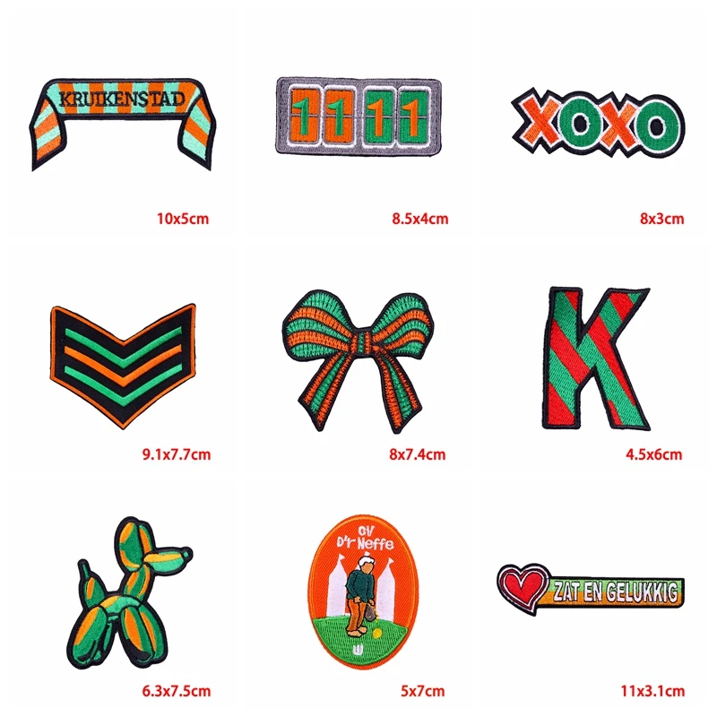 Parche bordado con emblema de Kruikenstad, parche de Carnaval de Países Bajos, parches para planchar para ropa, insignia para coser, venta al por mayor, 10 Uds. - imagen 3