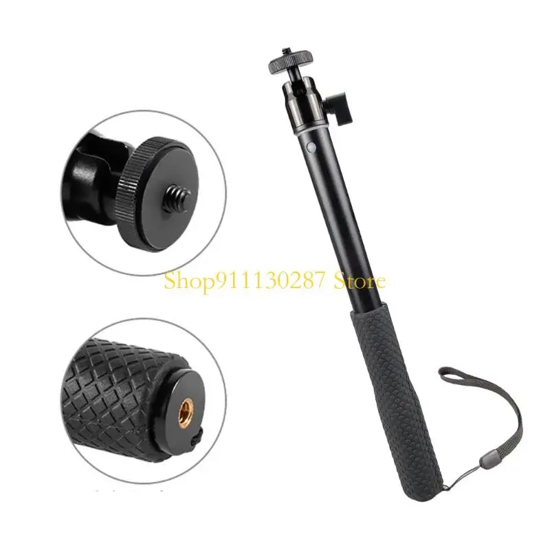J1HC-Palo Selfie giratorio con cabeza bola, estabilizador mano longitud ajustable para cámaras deportivas, teléfonos - imagen 4
