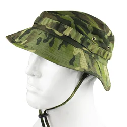 Beni táctico de ala corta, sombrero de pescador disfrazado con borde redondo de segunda generación, sombrero de sombrilla para caza y montañismo al aire libre