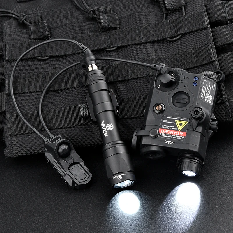 Juego de Linterna Láser WADSN PEQ15 LA-5 UHP M300 M600 con Interruptor de Presión de Control Remoto de Doble Enchufe AXON, Equipo de Airsoft - imagen 5