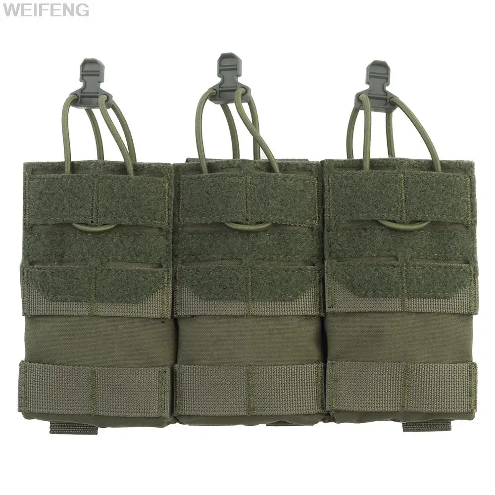 Bolsa táctica para Triple cargador de 5,56mm, sistema Molle M4, AR15, AK 47 Mag, soporte Universal para cartucho, accesorios de caza - imagen 2