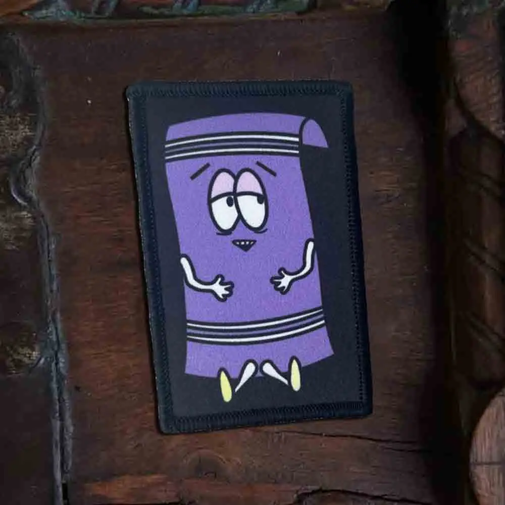 Parches tácticos Towelie, divertido gancho y bucle, bandera del ejército de EE. UU., parche Meme, insignia de moral militar, brazalete, pegatinas para mochila