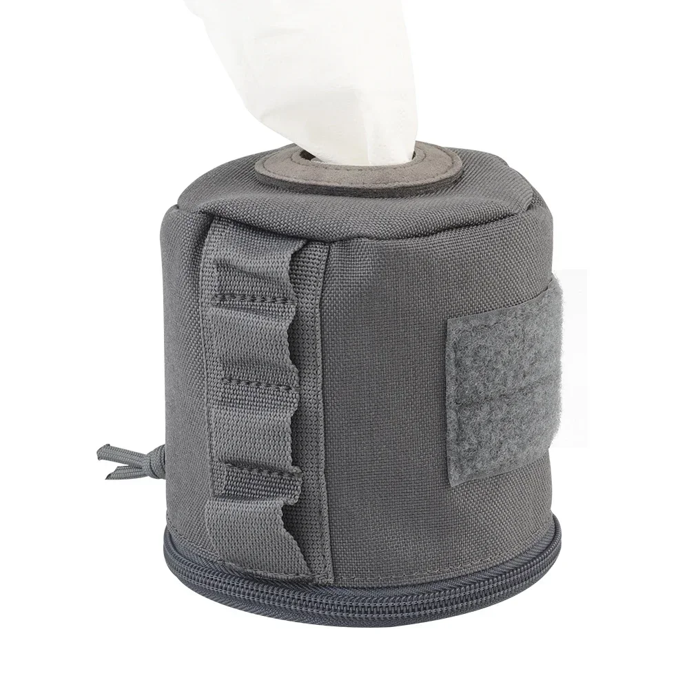 Soporte de papel higiénico táctico Molle, dispensador de papel higiénico portátil, organizador para acampar al aire libre, rollo de papel a prueba de polvo, bolsa de almacenamiento