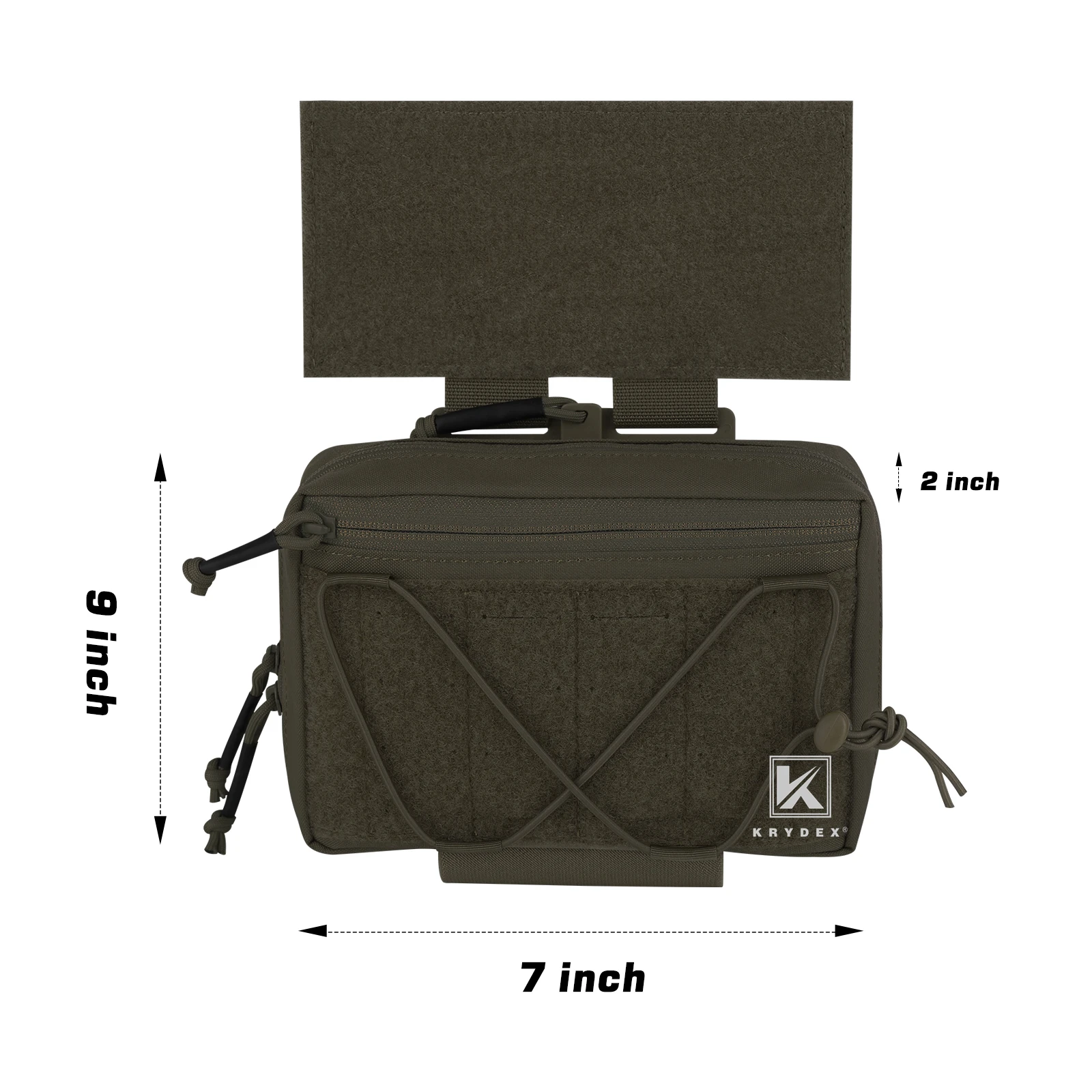 KRYDEX-riñonera táctica de liberación rápida, riñonera Modular de 9 "x 7" x 2 ", riñonera para chaleco portador de placa, aparejo de pecho, Color RG - imagen 4