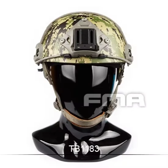 Casco táctico FMA de corte alto AOR1/AOR2 Desert Digital Camo - Casco Airsoft Bump con sistema de riel para actividades al aire libre - imagen 4