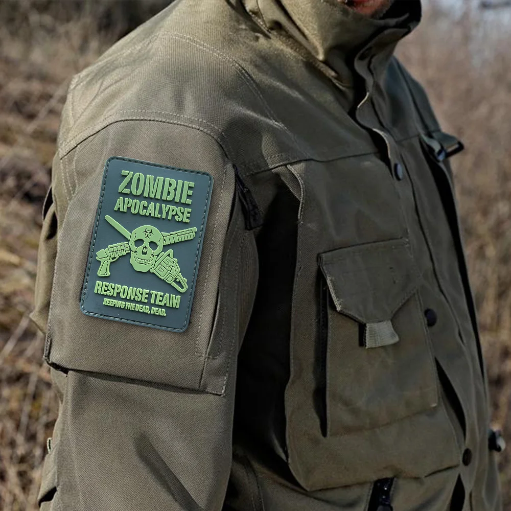 Parche táctico moral Zombie Apocalypse gancho y bucle PVC airsoft - imagen 5