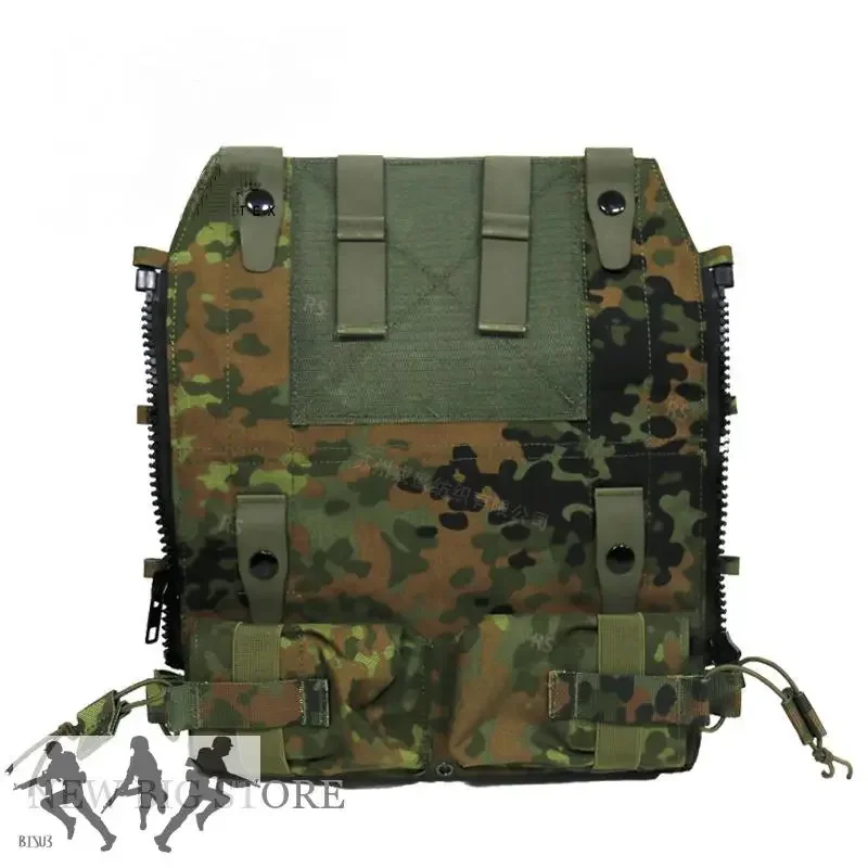 Bolsa portadora de placa de Panel con cremallera táctica Flecktarn camo personalizada para AVS JPC 2,0 CPC bolsa de placa con cremallera - imagen 3
