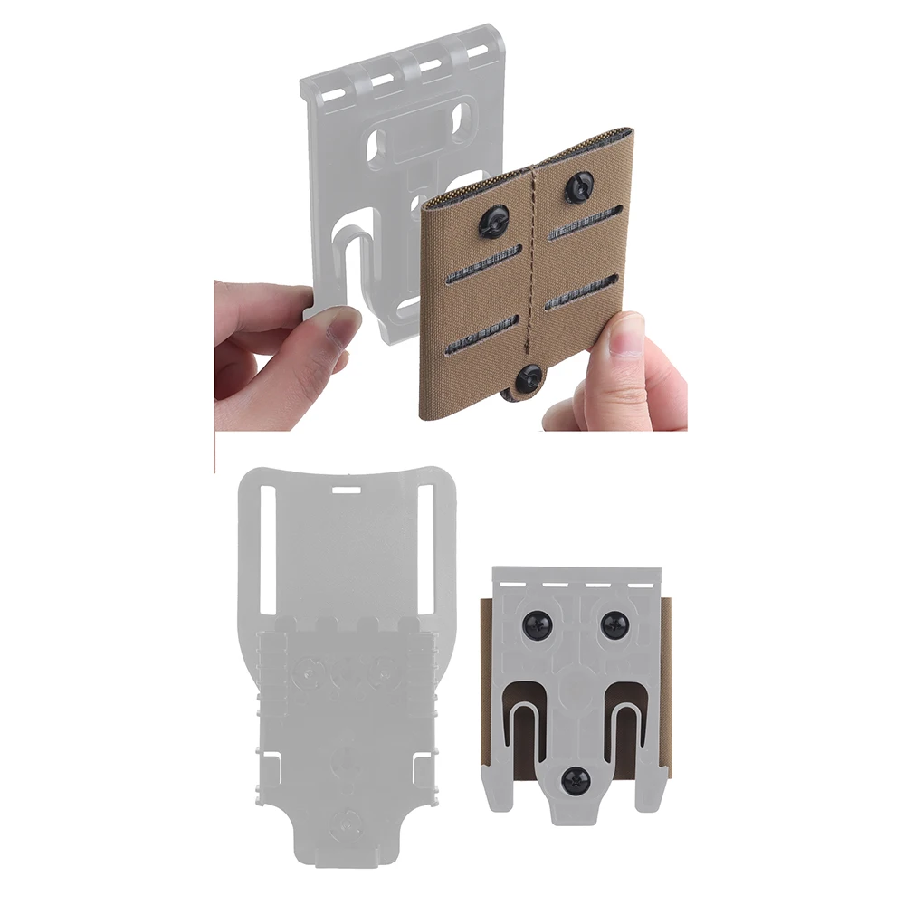 Nuevos accesorios de adaptador táctico QLS Molle de alta calidad, montaje de inserción rápida, espacio de montaje cortado con láser para tiro de caza CS - imagen 4