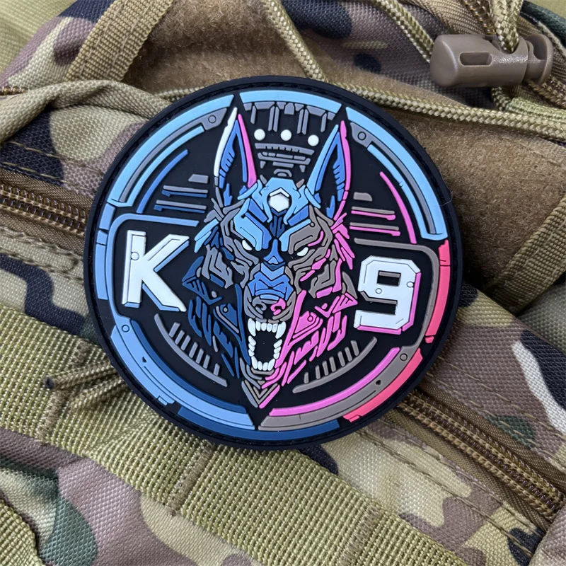 Parche táctico K9 para perro, brazalete de PVC 3D, insignia de moral militar, parches con gancho, pegatinas para mochila y ropa - imagen 2