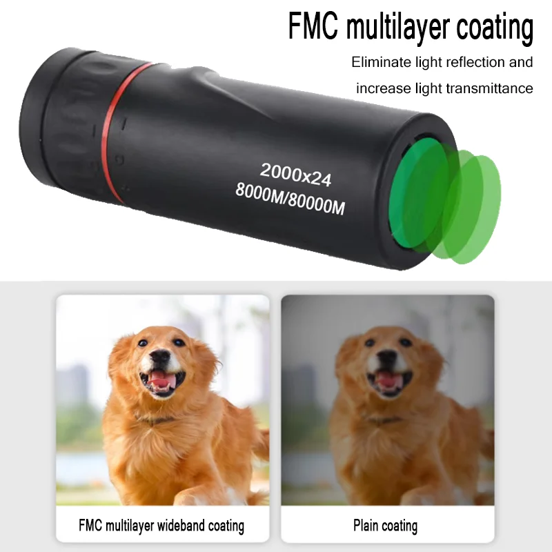 Telescopio monocular con zoom ajustable HD para caza y acampada - imagen 4