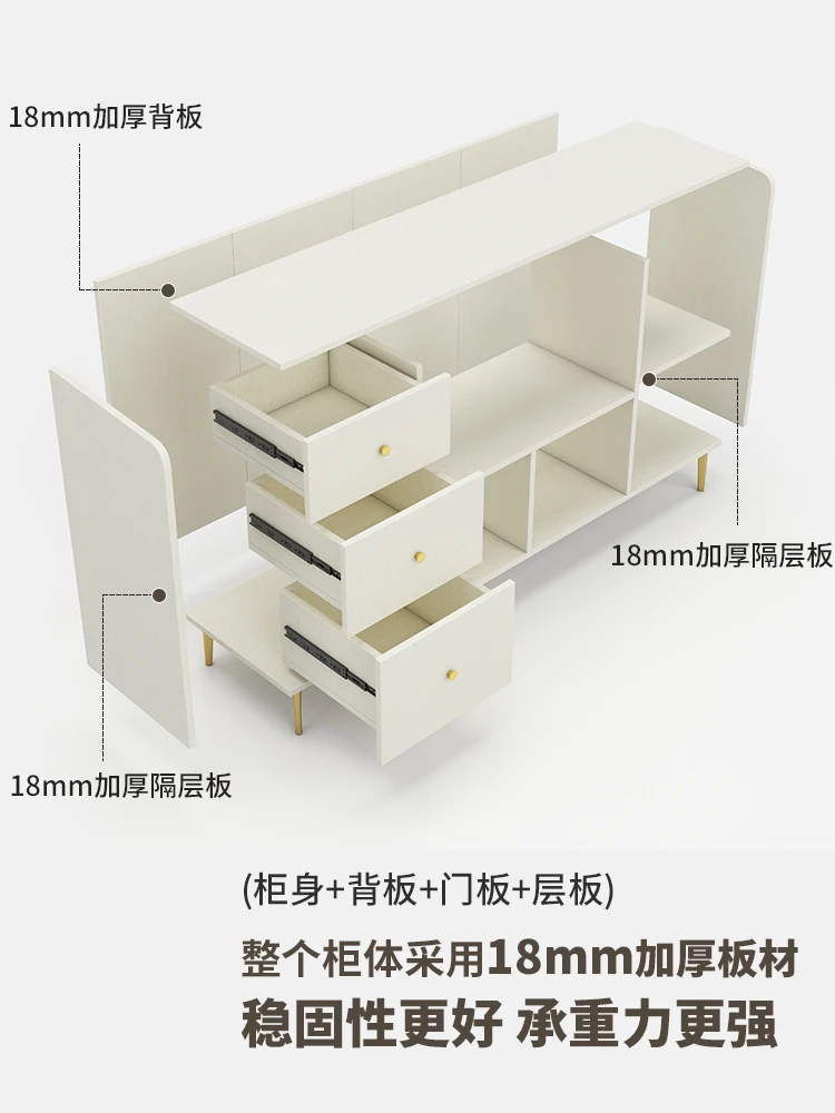 Armarios laterales de comedor de lujo ligeros integrados contra la pared, Armarios de porche modernos y minimalistas, armarios de vino de vidrio - imagen 5