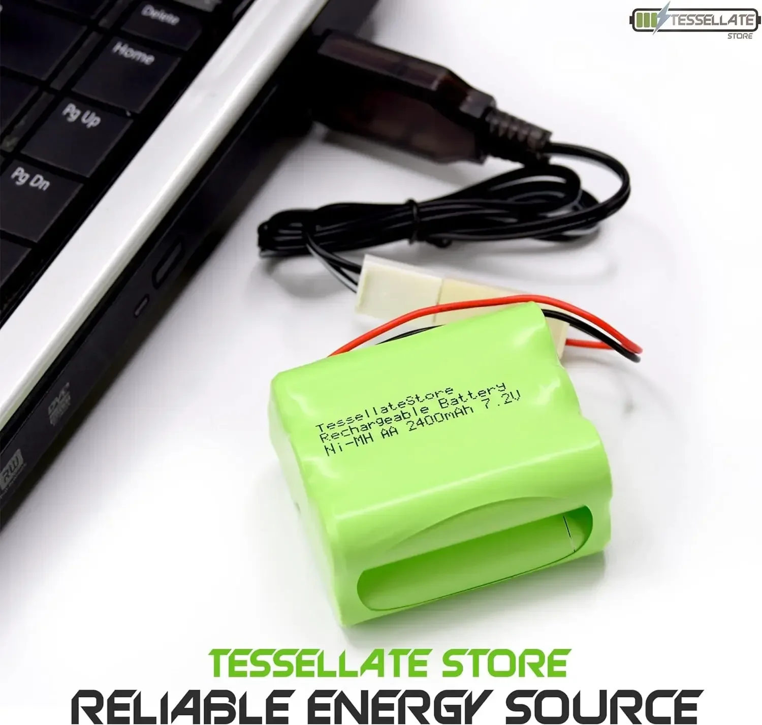 Batería recargable Ni-MH AA de 7,2 v y 2400mah, enchufe de EL-2P para control remoto, juguetes, tanques de coche, Robots, pistola de barco, Dron Rc - imagen 5