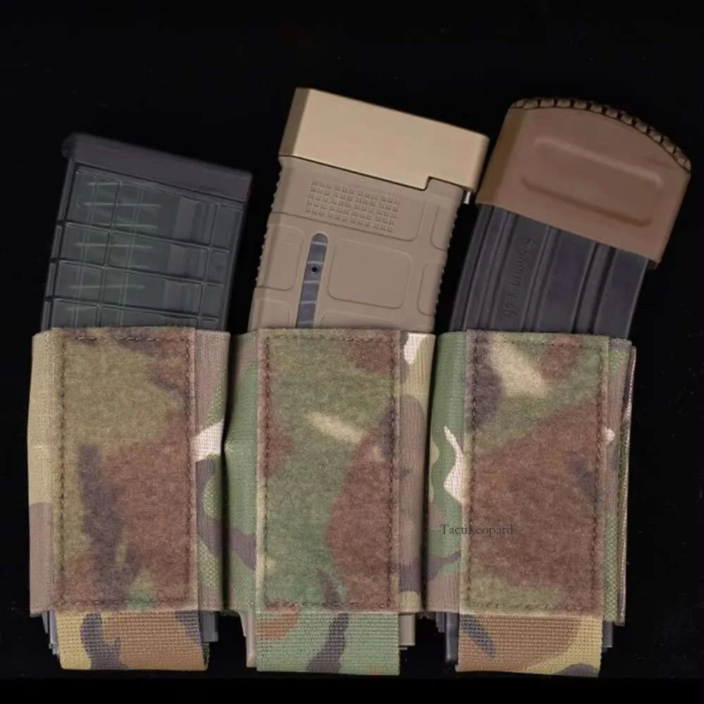 Chaleco táctico, bolsa Triple para revistas 5,56, 7,62 AK, bolsa para Rifle Mag, FCPC, canguro, gancho, bucle, bolsillo, portador de placa Airsoft - imagen 5