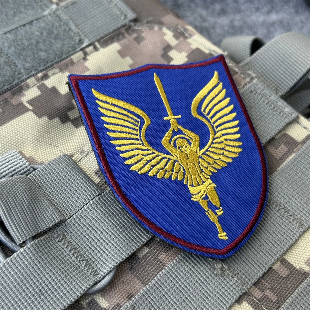 Parches bordados con insignia de moral divertida del atleta del Arcángel para ropa, brazalete militar táctico, pegatinas para mochila con gancho y bucle - imagen 5