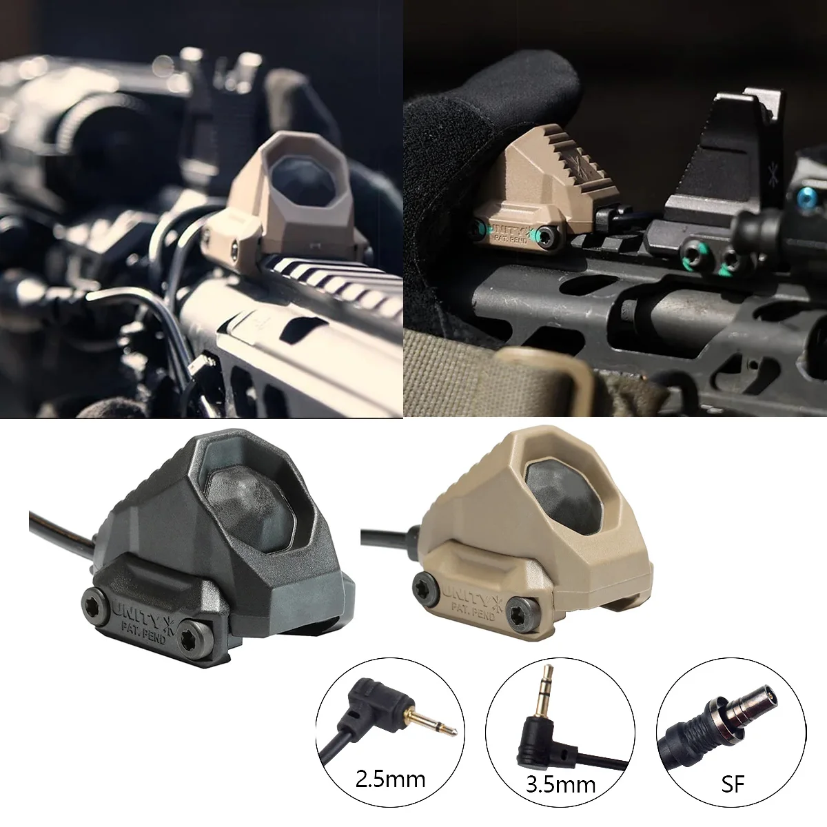 AXON UNITY interruptor de presión remoto táctico Modbutton Surefire M300 M600 2,5 3,5 SF enchufe de grúa apto para riel de 20mm NGAL PEQ 15 láser - imagen 2