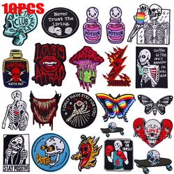 Parche táctico bordado calavera termoadhesivo para uniforme