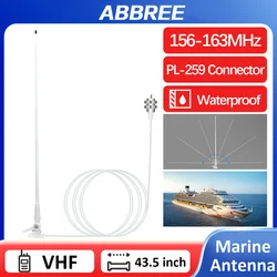 Antena VHF ABBREE 156-163MHz PL259 RG58 43,5 pulgadas