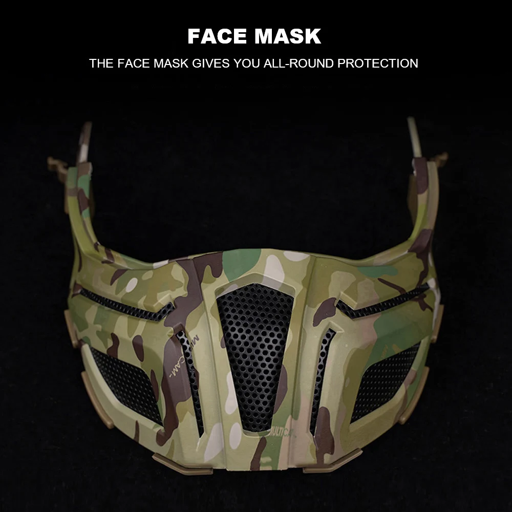 Casco táctico rápido con máscara de gafas, protección completa, caza, combate, Airsoft, deportes al aire libre, ciclismo, equipo de seguridad - imagen 5