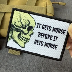 Parche morale táctico divertido – Cierre velcro para mochila o gorra