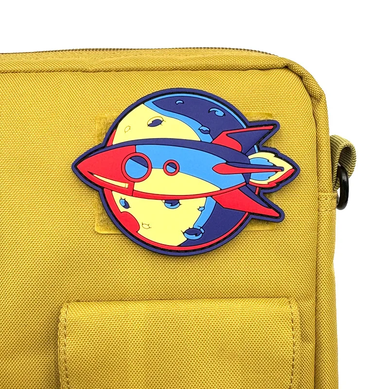 Insignia de moral de personalidad de nave espacial, parche de tela de PVC, tácticas divertidas, brazalete militar con gancho y bucle, accesorios para mochila, pegatinas - imagen 2